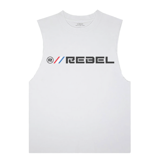 Rebel Americana Sleeveless T-shirt - Off White