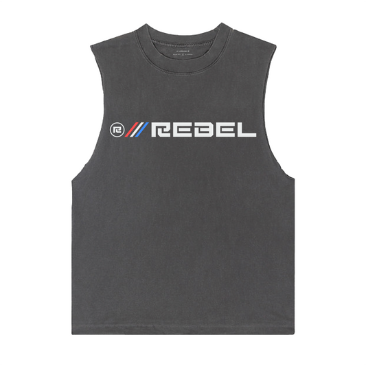 Rebel Americana Sleeveless T-shirt - Vintage Black