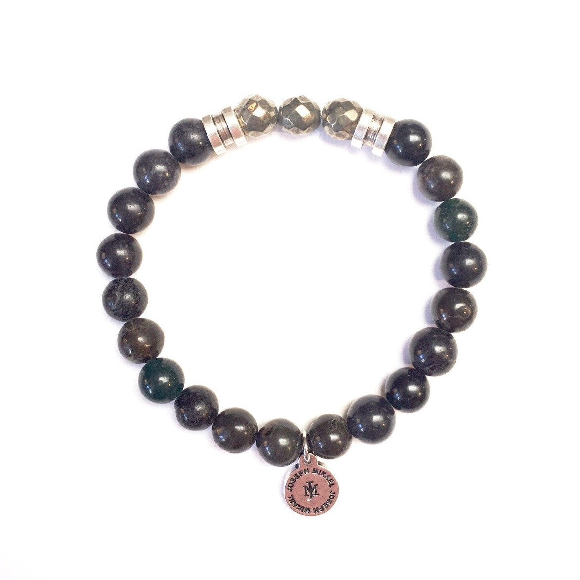 Level Up Genuine Pyrite and Jade Bracelet