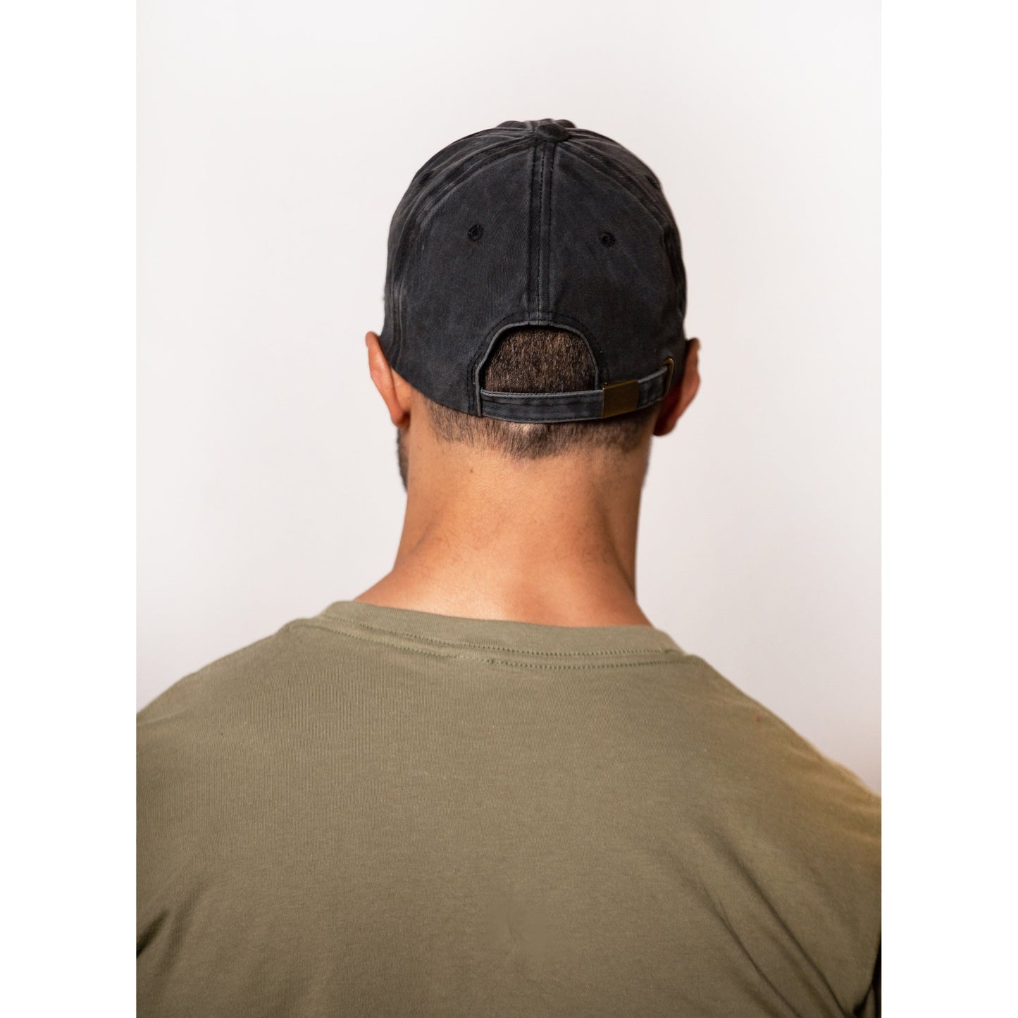 Embroidered Dad Cap Vintage Black