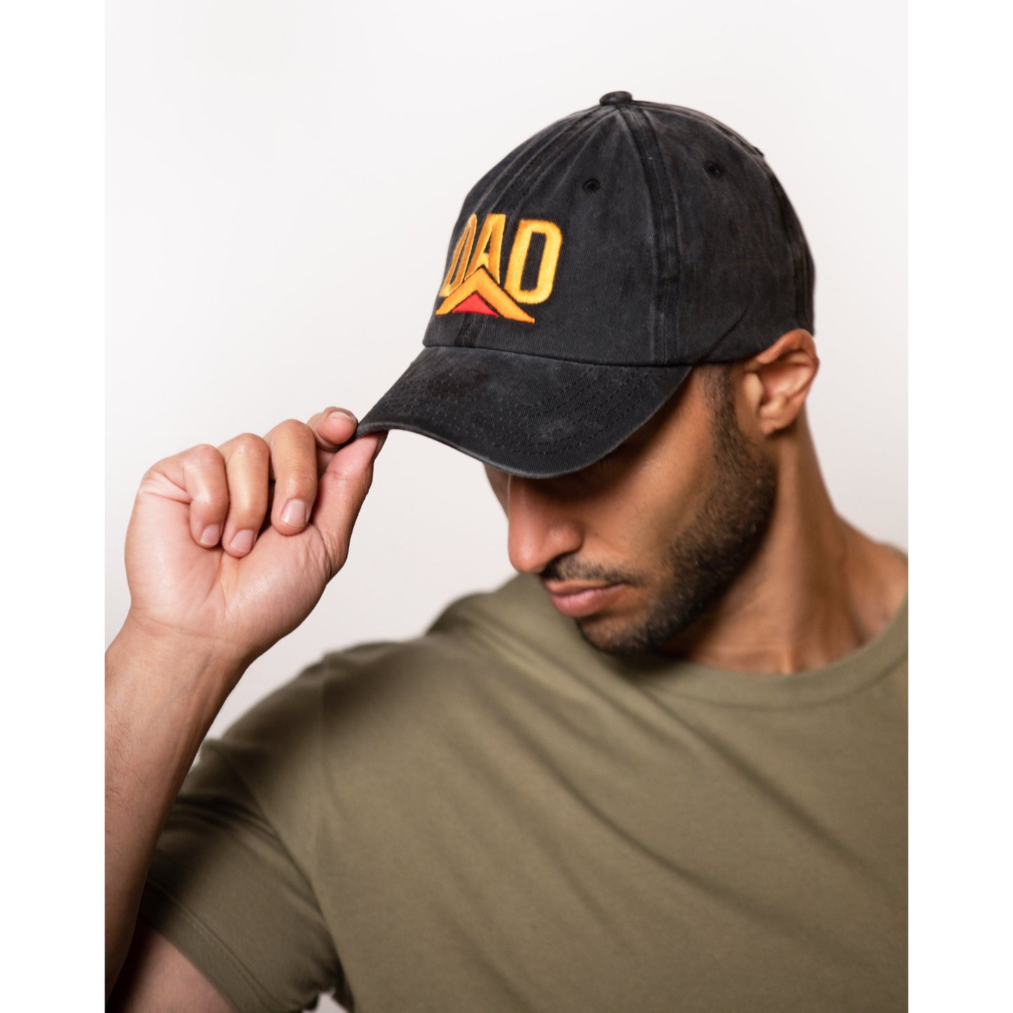 Embroidered Dad Cap Vintage Black